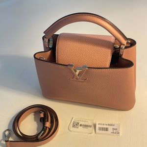 Louis Vuitton Pink Monogram Capucines BB bag.